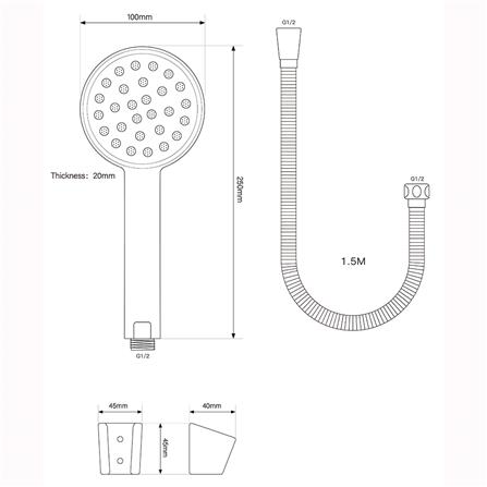 ฝักบัวสายอ่อน 1 ระดับ NOVABATH NVB-HS0110_2