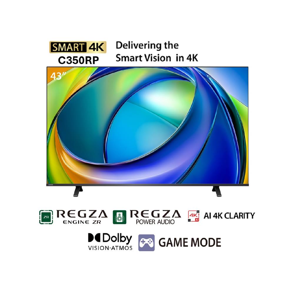 ทีวีแอลอีดี 43 นิ้ว TOSHIBA (4K, LED, VIDAA) 43C350RP
