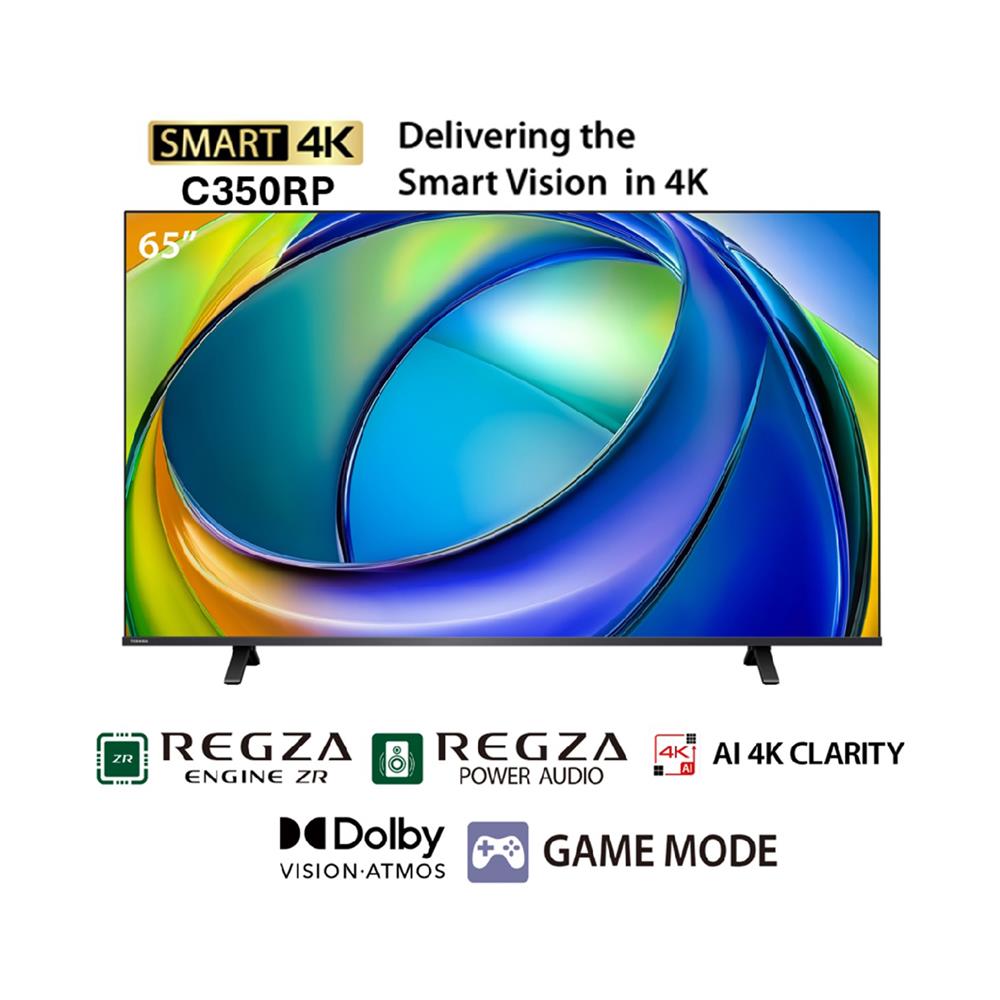 ทีวีแอลอีดี 65 นิ้ว TOSHIBA (4K, LED, VIDAA) 65C350RP