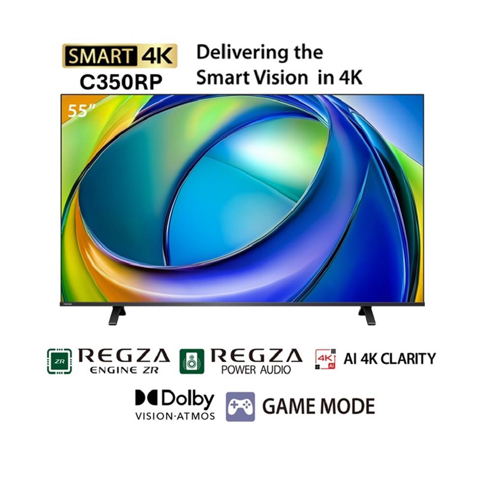 ทีวีแอลอีดี 55 นิ้ว TOSHIBA (4K, LED, VIDAA) 55C350RP
