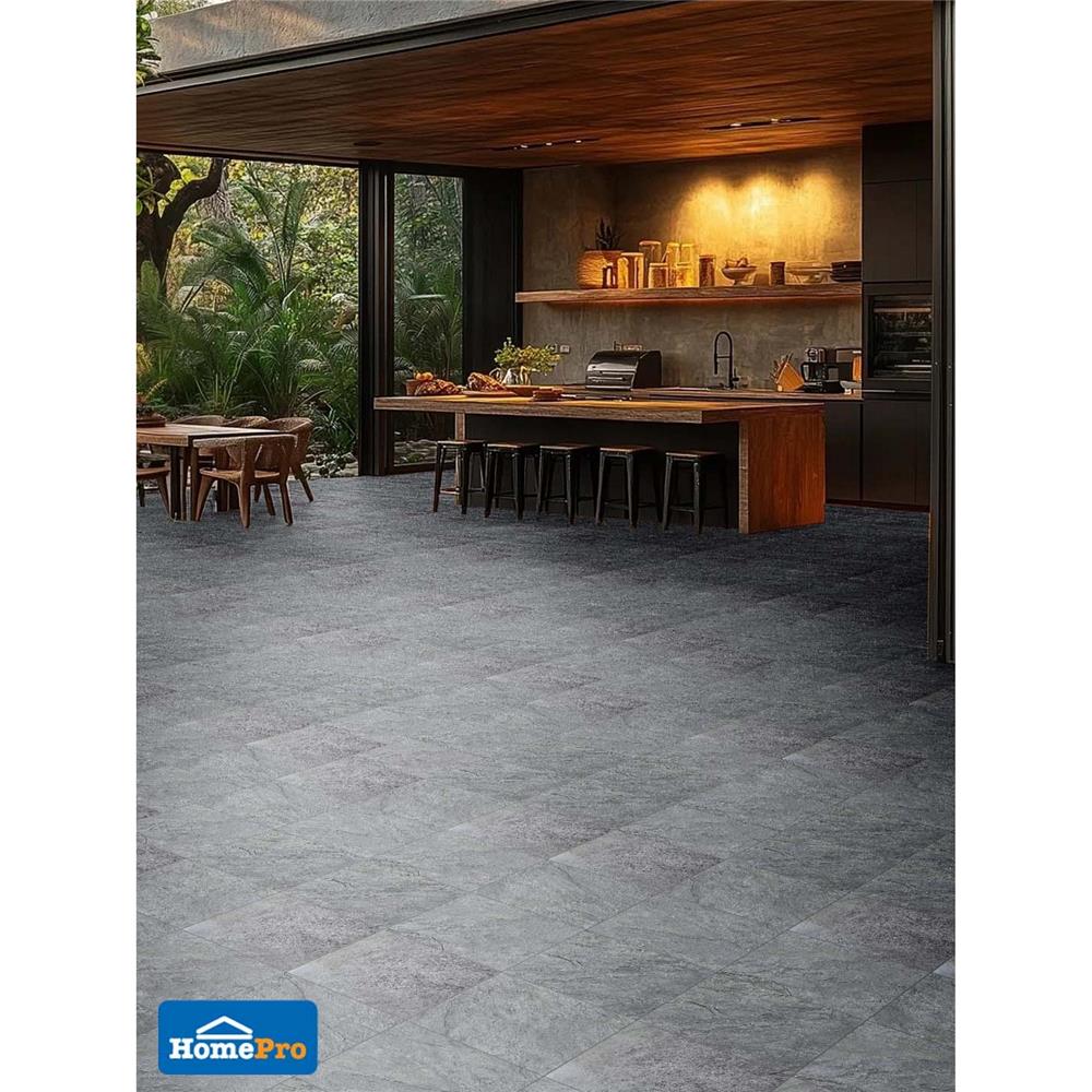 กระเบื้องพื้นพอร์ซเลน 16x16 นิ้ว COTTO เทรย์ เทา PM 0.96 ตร.ม.