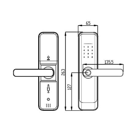 กลอนดิจิตอล COLT W961 สีดำ_7