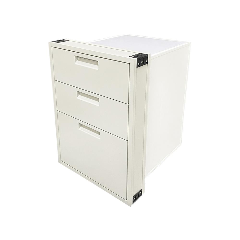 ตู้ลิ้นชัก 3 ชั้น พร้อมถาดใส่ช้อน CABIN HOLLYN 45.5x65.5 ซม. สีเบจ