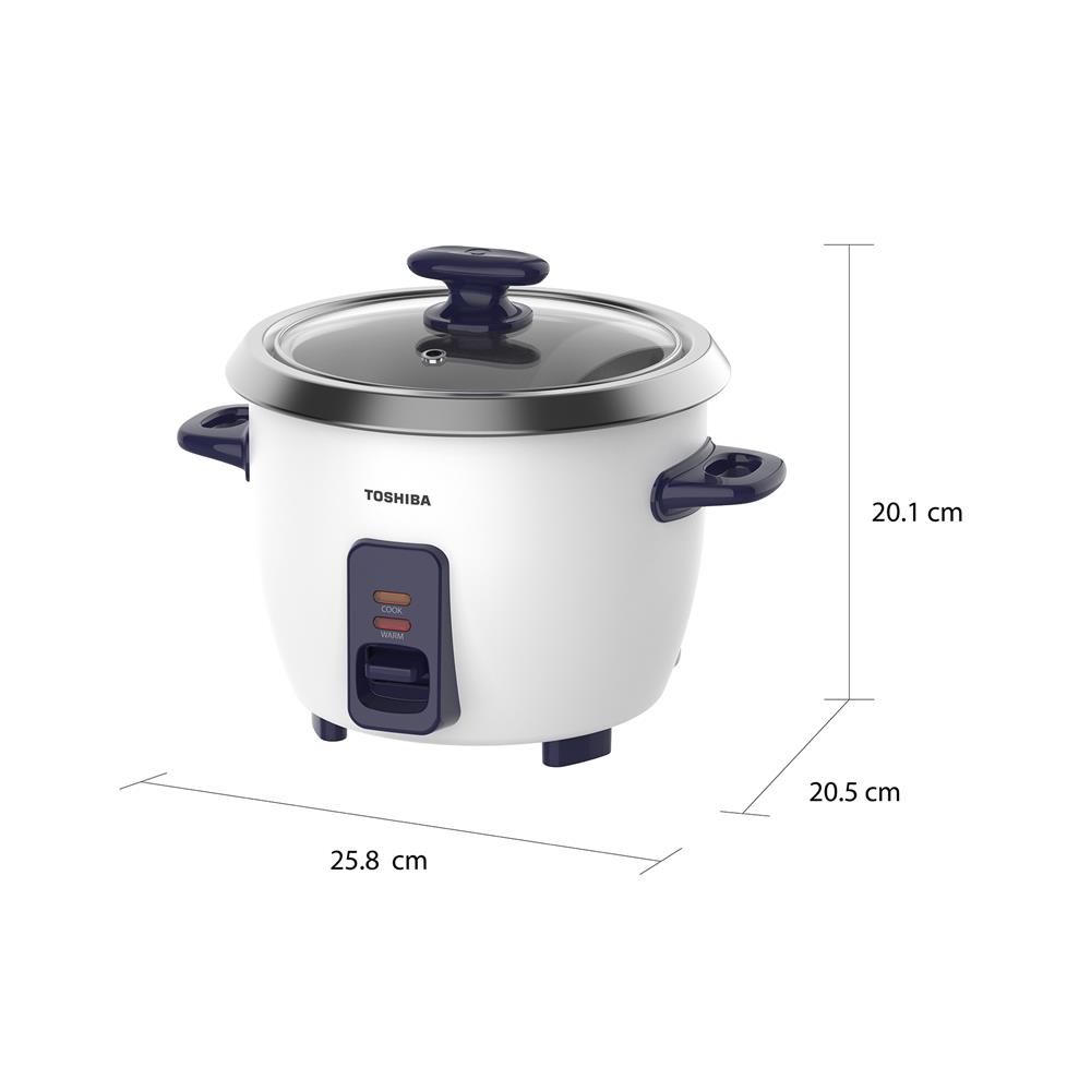 หม้อหุงข้าว CONVENTIONAL TOSHIBA RC-6MHUTH(B) 0.6 ลิตร