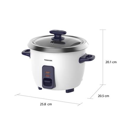 หม้อหุงข้าว CONVENTIONAL TOSHIBA RC-6MHUTH(B) 0.6 ลิตร_3