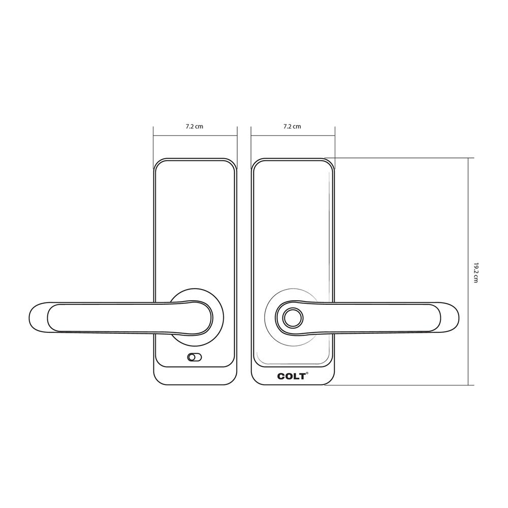 กลอนดิจิตอล COLT H15B สีดำ