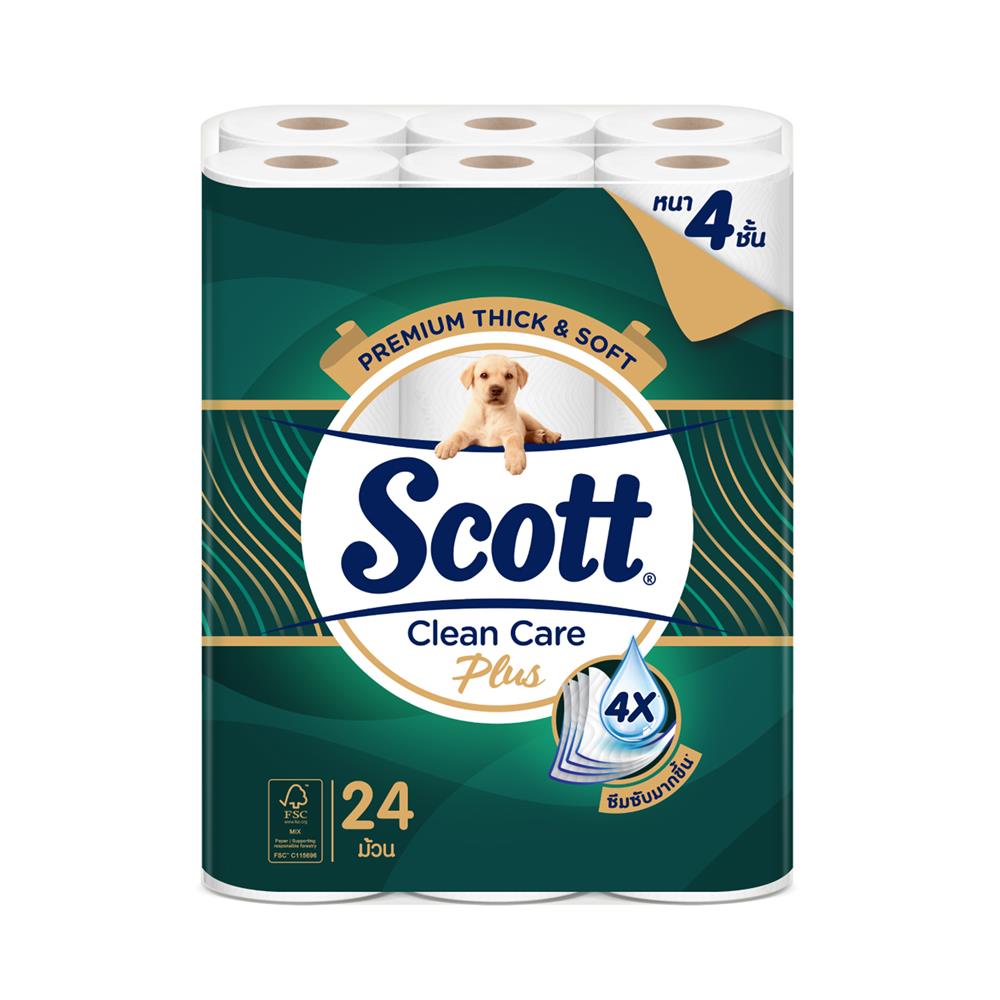 กระดาษชำระ SCOTT CLEAN CARE PLUS (แพ็ก 24 ชิ้น)