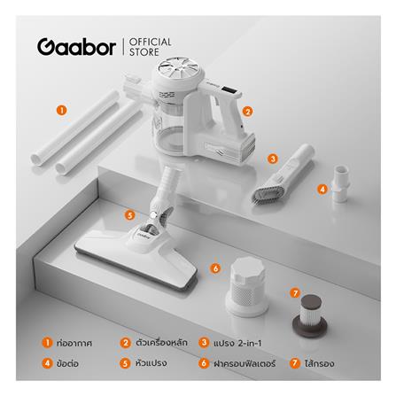เครื่องดูดฝุ่นแบบด้าม GAABOR CW-12T01A สีขาว_9
