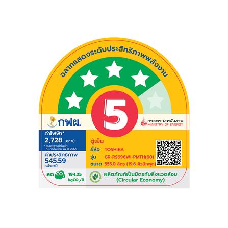 ตู้เย็น SIDE BY SIDE TOSHIBA GR-RS696WI-PMTH(60) 19.6 คิว อินเวอร์เตอร์ สีเทาเข้ม_5