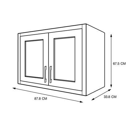 ตู้แขวนคู่ ABS CABIN HOLLYN 87.8x67.5 ซม. สีเบจ_5