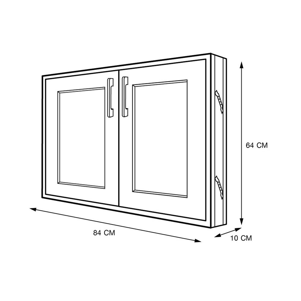 บานซิงค์คู่ ABS CABIN HOLLYN 84x64 ซม. สีเบจ