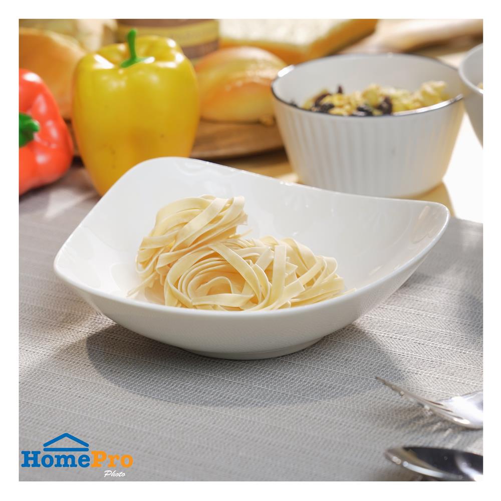 จานบัวเหลี่ยม PORCELAIN 7.5 นิ้ว KECH HANA