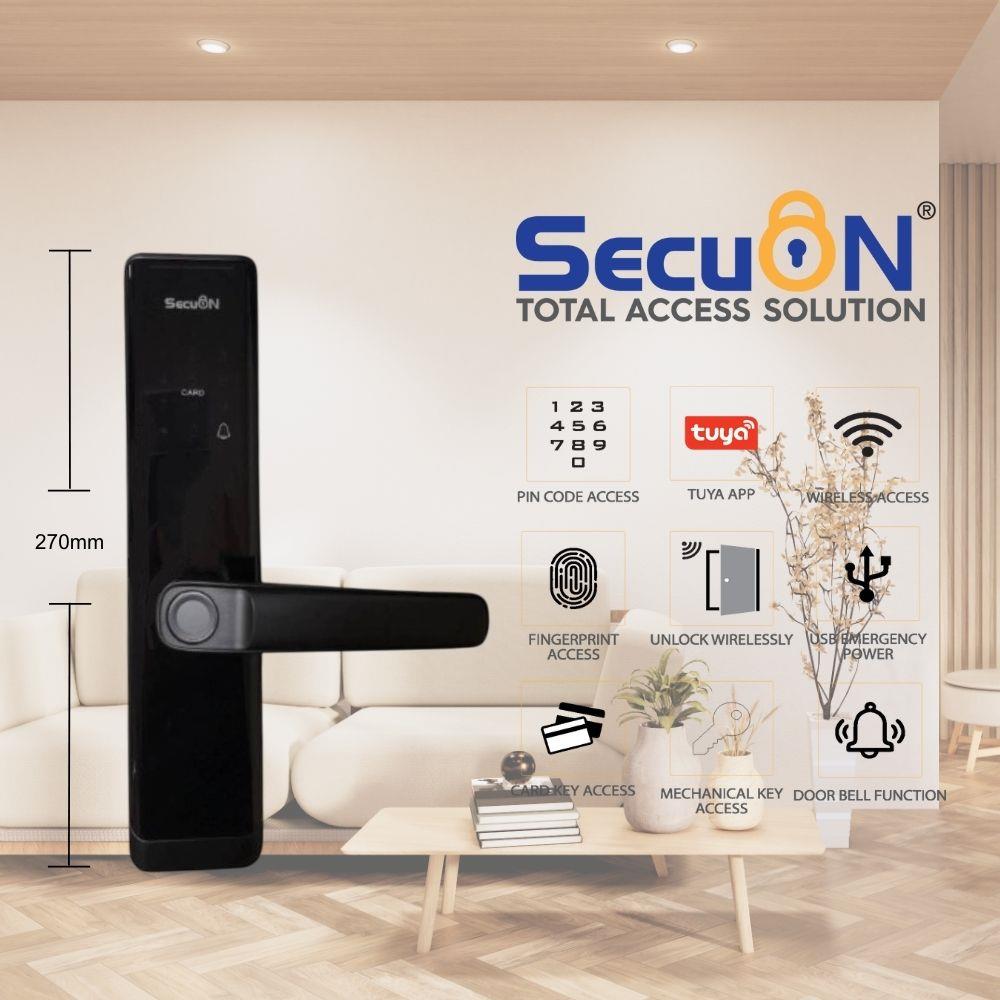 กลอนดิจิตอล SECUON SEC-397 สีดำ
