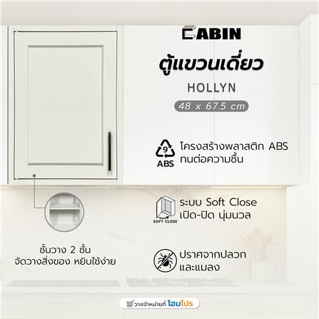 ตู้แขวนเดี่ยว ABS CABIN HOLLYN 48x67.5 ซม. สีเบจ_4