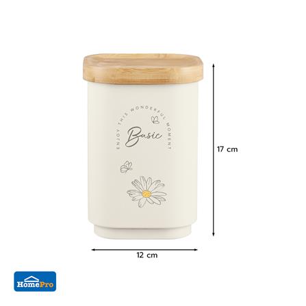 ขวดโหลเหลี่ยมฝาดึง 1.3 ลิตร KECH MOTHA สีครีม_4