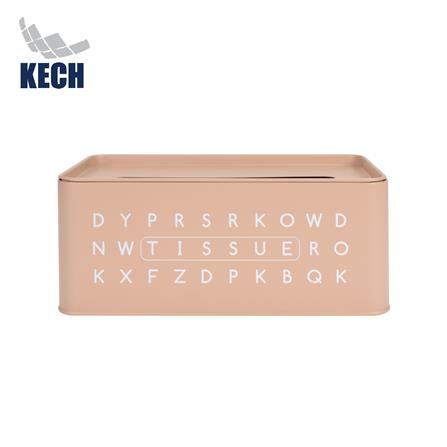 กล่องทิชชู่แผ่น KECH LETTER สีชมพู_0
