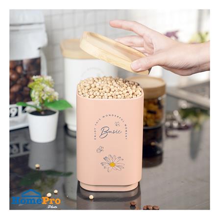 ขวดโหลเหลี่ยมฝาดึง 1.3 ลิตร KECH MOTHA สีชมพู_3