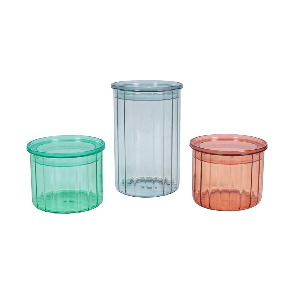 ชุดขวดโหลแก้ว 0.5 ลิตร และ 1 ลิตร KECH VIDA หลากสี (แพ็ก 3 ชิ้น)