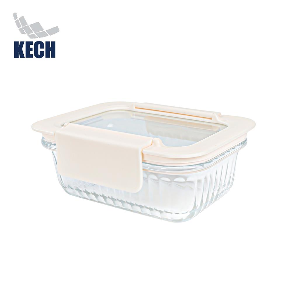 กล่องอาหารแก้วผืนผ้า KECH BELLA 0.37 ลิตร สีขาว_1