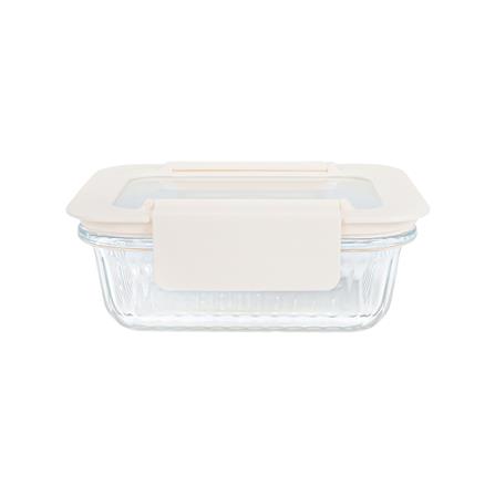 กล่องอาหารแก้วผืนผ้า KECH BELLA 0.37 ลิตร สีขาว_2
