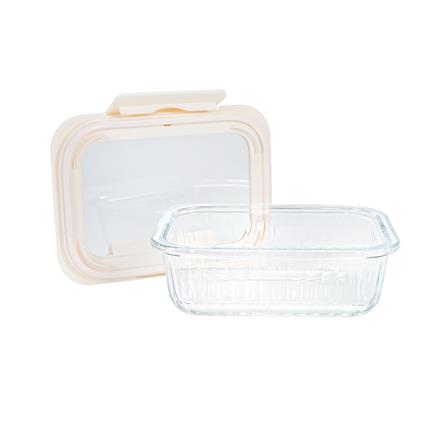 กล่องอาหารแก้วผืนผ้า KECH BELLA 0.37 ลิตร สีขาว_2