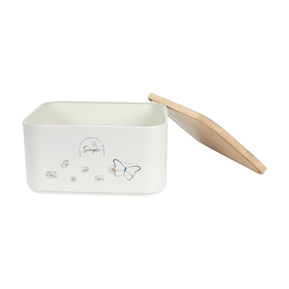 ขวดโหลเหลี่ยมฝาดึง 8.8 ลิตร KECH MOTHA สีครีม