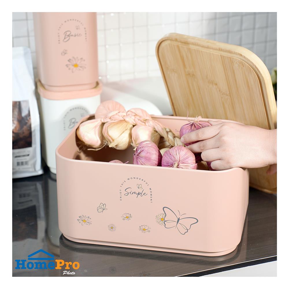 ขวดโหลเหลี่ยมฝาดึง 8.8 ลิตร KECH MOTHA สีชมพู