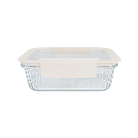 กล่องอาหารแก้วผืนผ้า KECH BELLA 1.05 ลิตร สีขาว_2