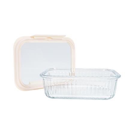 กล่องอาหารแก้วผืนผ้า KECH BELLA 1.05 ลิตร สีขาว_3