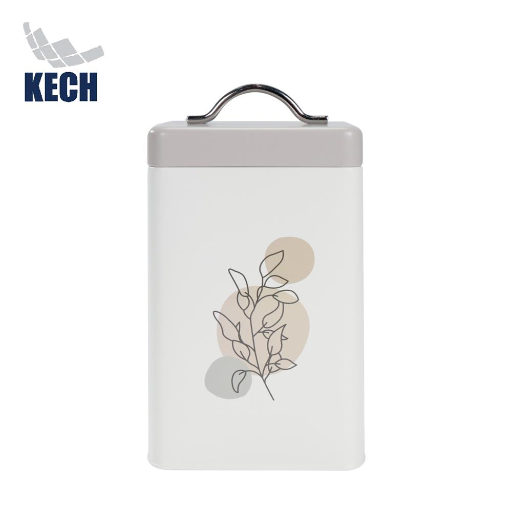 ขวดโหลเหลี่ยมฝาดึง 0.95 ลิตร KECH BUDY สีเทา