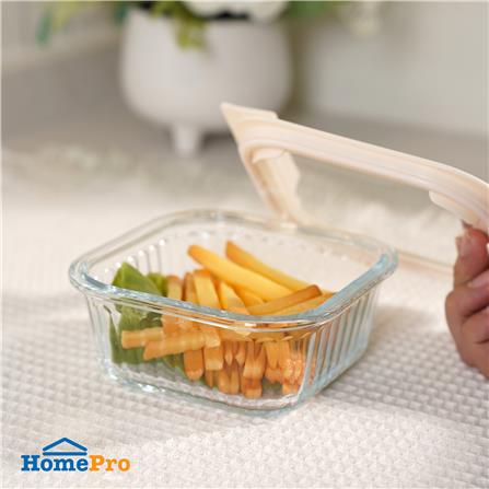 กล่องอาหารแก้วจัตุรัส KECH BELLA 0.52 ลิตร สีขาว_3