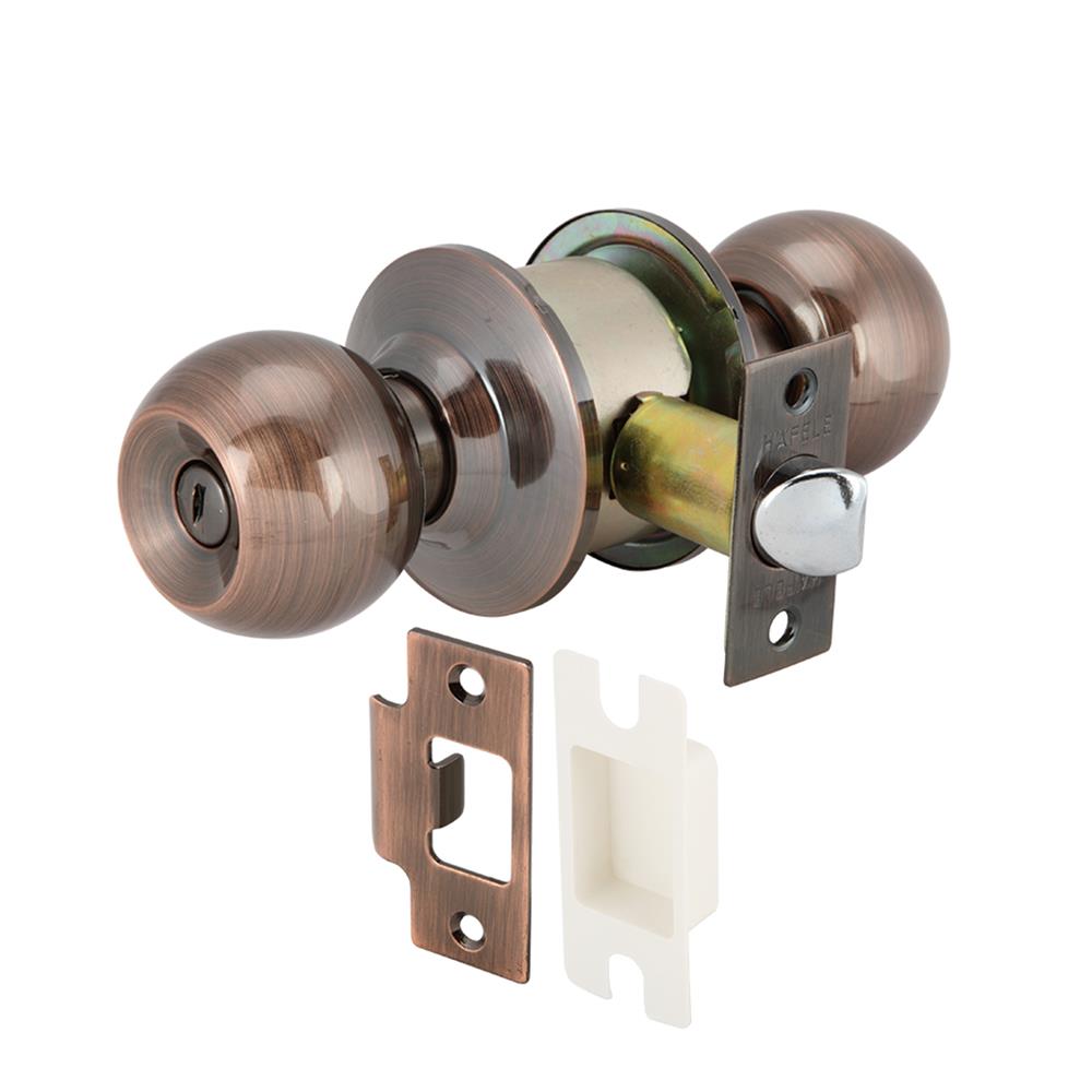 ลูกบิดห้องน้ำ หัวกลม HAFELE 489.93.149 สีทองแดงรมดำ