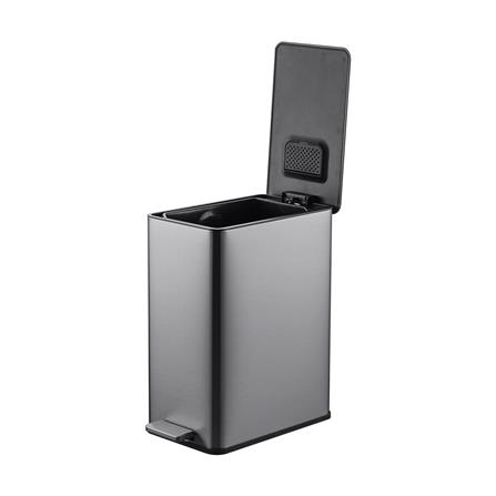 ถังขยะเหยียบเหลี่ยม ACCO VERTA 15 ลิตร สีเงิน_1