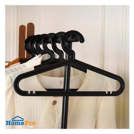ไม้แขวนเสื้อ PLIM H-006 สีดำ (แพ็ก 6 ชิ้น)_4