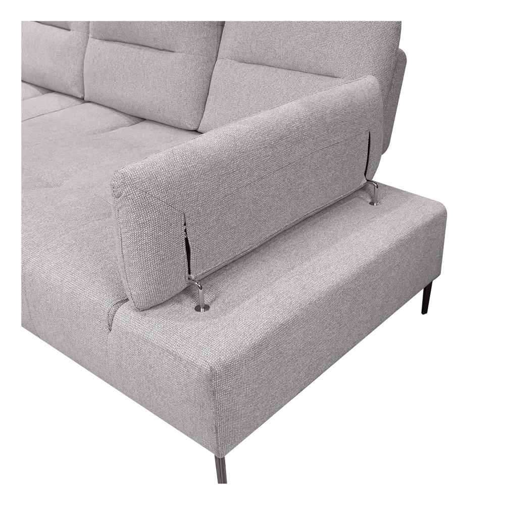 โซฟาเข้ามุมซ้าย BENETTA RAVELLO สีเทาอ่อน