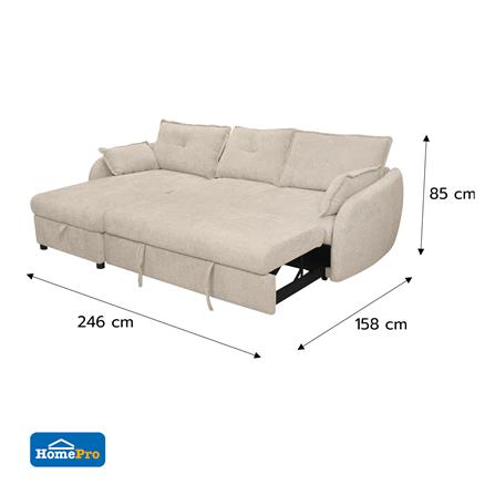 โซฟาเบด 3 ที่นั่ง FURDINI CLOUDIA สีเบจ_8