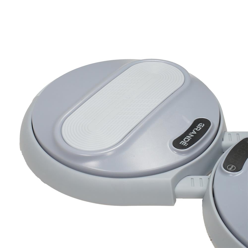 จานหมุนออกกำลังกายพร้อมสาย GRANDE สีเทา