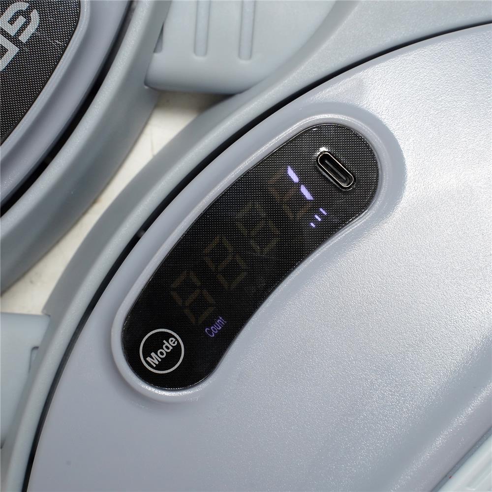 จานหมุนออกกำลังกายพร้อมสาย GRANDE สีเทา