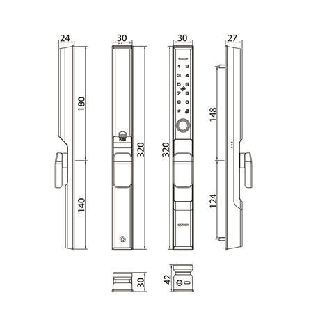 กลอนดิจิตอล ESTHER EAE-08-332-5 สีดำ_4