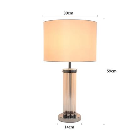 ไฟตั้งโต๊ะ CARINI MT23610 สีขาว/เงิน_5