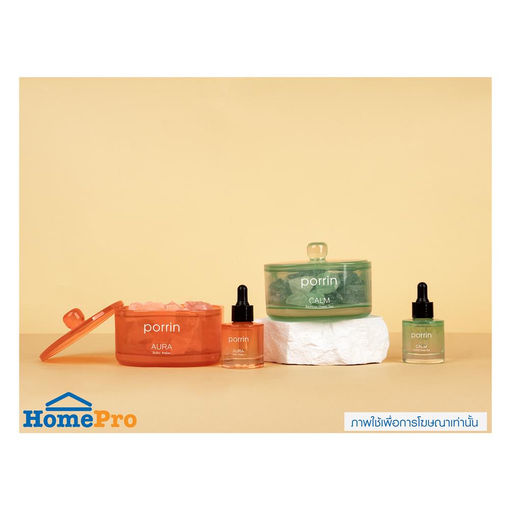 ชุดหินอโรม่าพร้อมน้ำหอม PORRIN MOOD OF THE DAY 500 กรัม + 30 มล. AURA