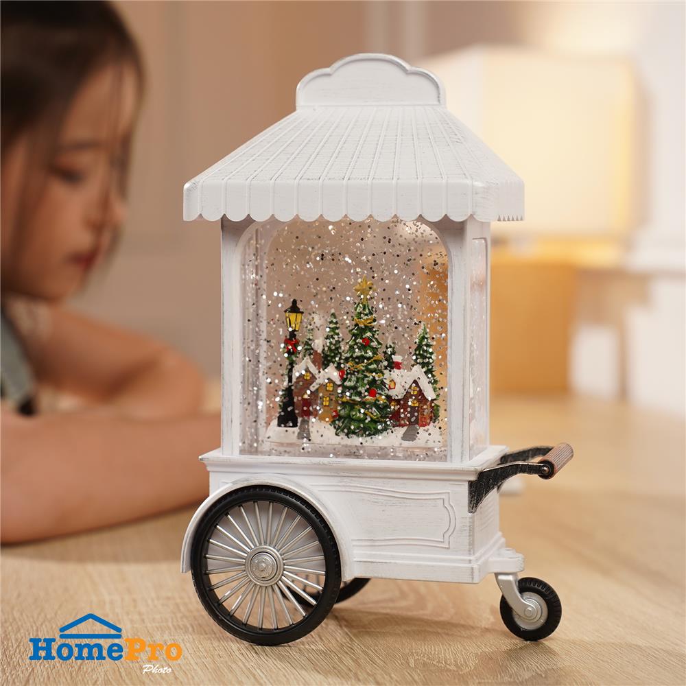 ของตกแต่งกล่องดนตรี CHRISTMAS CAB HOME LIVING STYLE 14x22 ซม. สีขาว