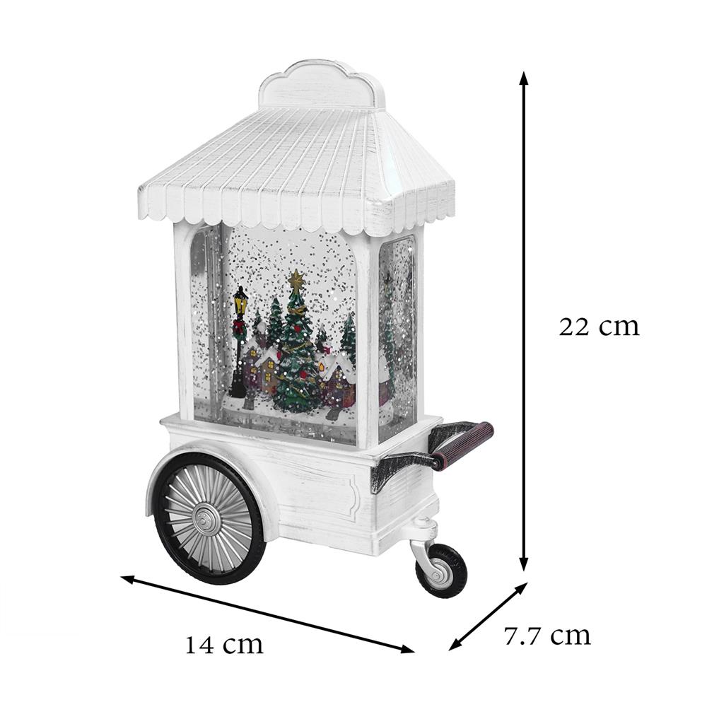 ของตกแต่งกล่องดนตรี CHRISTMAS CAB HOME LIVING STYLE 14x22 ซม. สีขาว