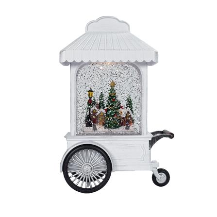 ของตกแต่งกล่องดนตรี CHRISTMAS CAB HOME LIVING STYLE 14x22 ซม. สีขาว_2
