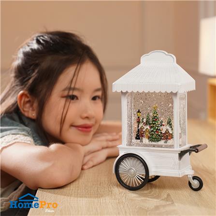 ของตกแต่งกล่องดนตรี CHRISTMAS CAB HOME LIVING STYLE 14x22 ซม. สีขาว_5
