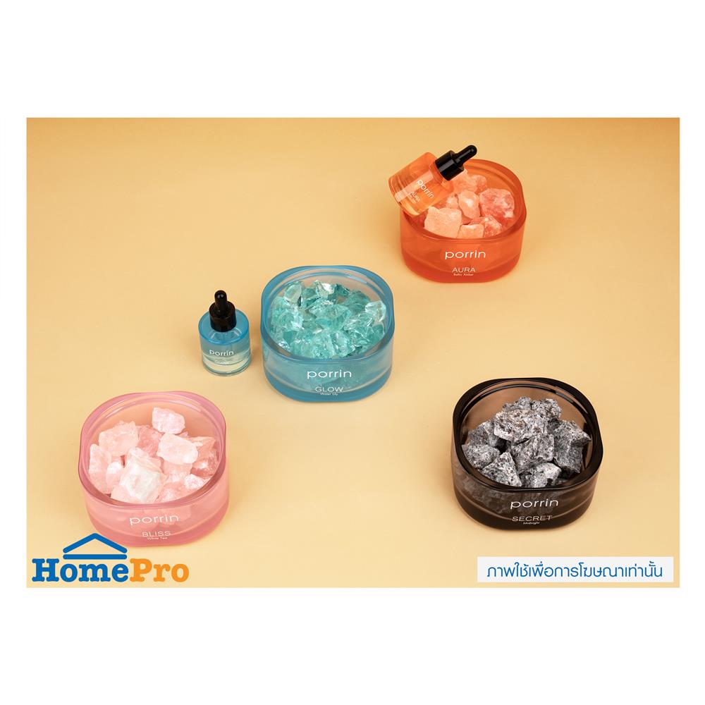 ชุดหินอโรม่าพร้อมน้ำหอม PORRIN MOOD OF THE DAY 500 กรัม + 30 มล. SECRET