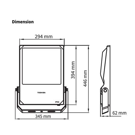 สปอตไลท์ภายนอก LED TOSHIBA FT-LED-FLT-040 200 วัตต์ DAYLIGHT_6