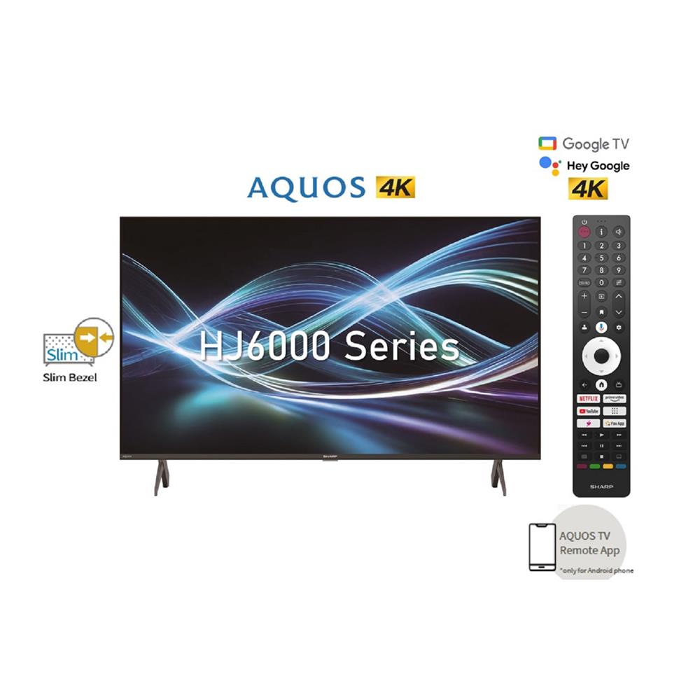 ทีวีแอลอีดี 43 นิ้ว SHARP (4K, LED, GOOGLE TV) 4T-C43HJ6000X