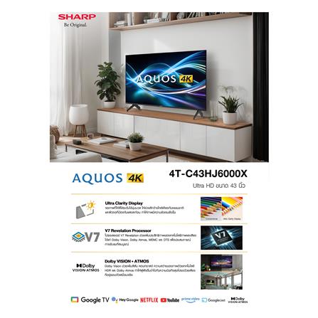 ทีวีแอลอีดี 43 นิ้ว SHARP (4K, LED, GOOGLE TV) 4T-C43HJ6000X_7