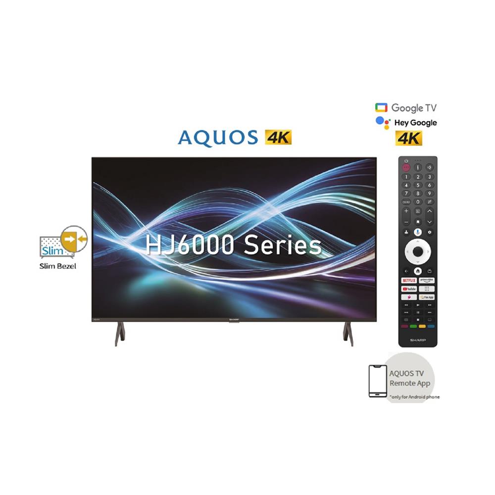 ทีวีแอลอีดี 50 นิ้ว SHARP (4K, LED, GOOGLE TV) 4T-C50HJ6000X